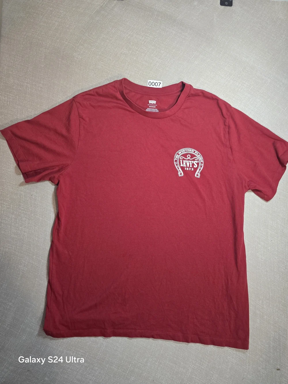 Levi's Men's Red Short Sleeve Logo Tee